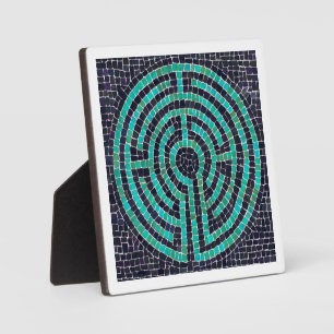 LABYRINTH III 5,25 Square Plaque - White Fotoplatte