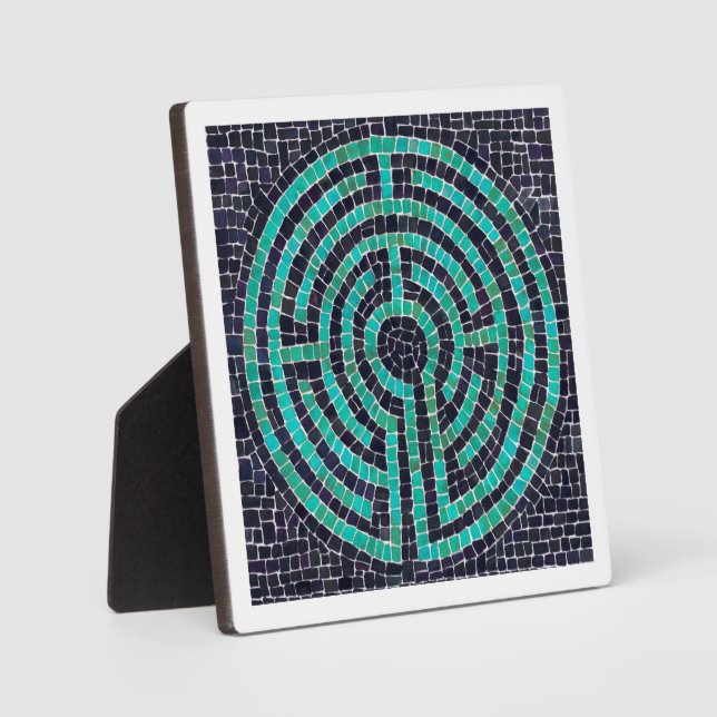 LABYRINTH III 5,25 Square Plaque - White Fotoplatte (Vorderseite)