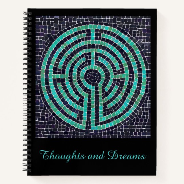 LABYRINTH III 8.5x11 SpiralNotebook + Text Notizbuch (Vorderseite)
