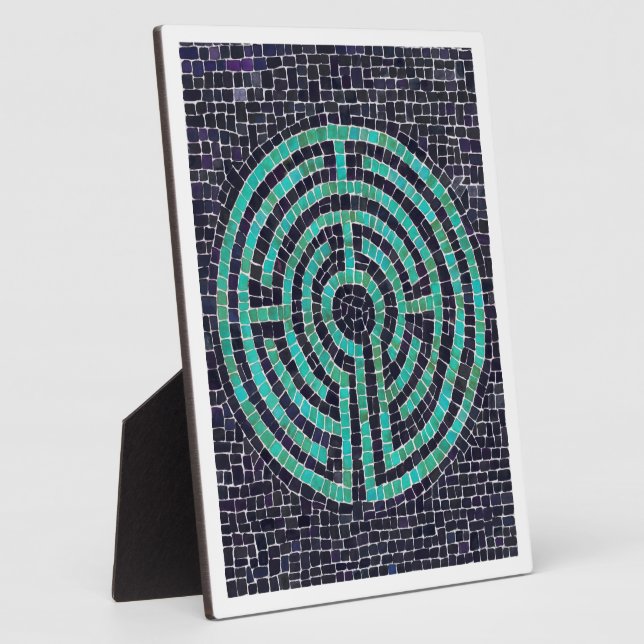 LABYRINTH III 8x10 Plaque mit Easel - Weiß Fotoplatte (Seite)