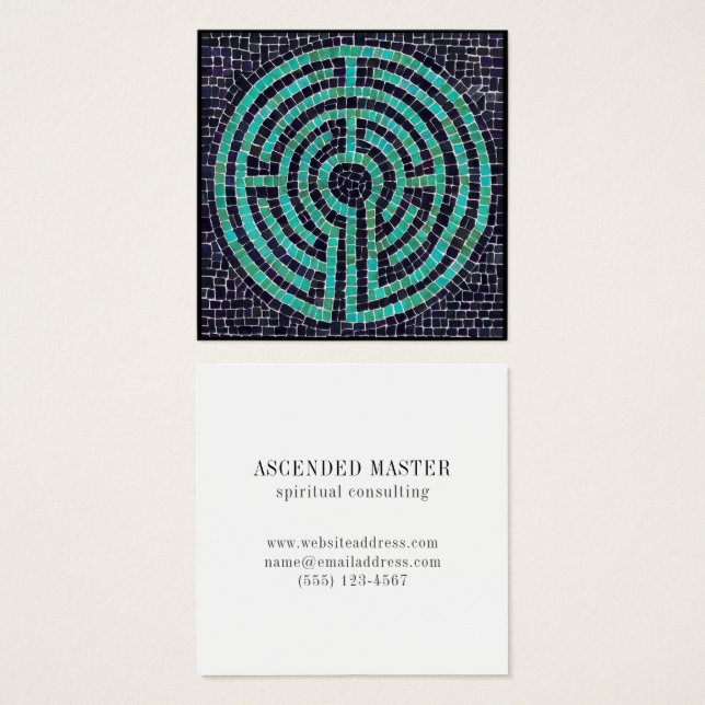 LABYRINTH III Square Business Card (Vorne & Hinten)