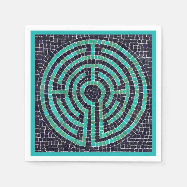 LABYRINTH III Standard Cocktail Paper Napkin - Tur Serviette (Vorderseite)