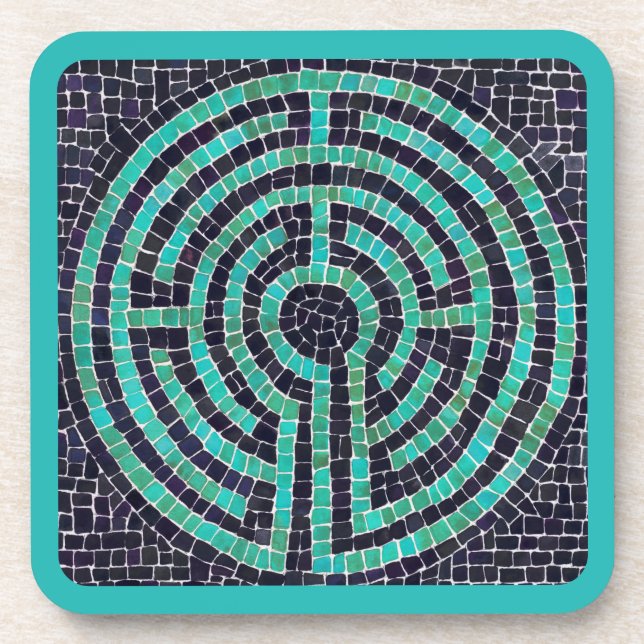 LABYRINTH III Untersetzer aus Hartkunststoff - Tür (Vorderseite)