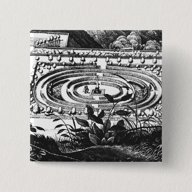 Labyrinth in Heidelberg, Hortus Palatinus (engravi Button (Vorderseite)