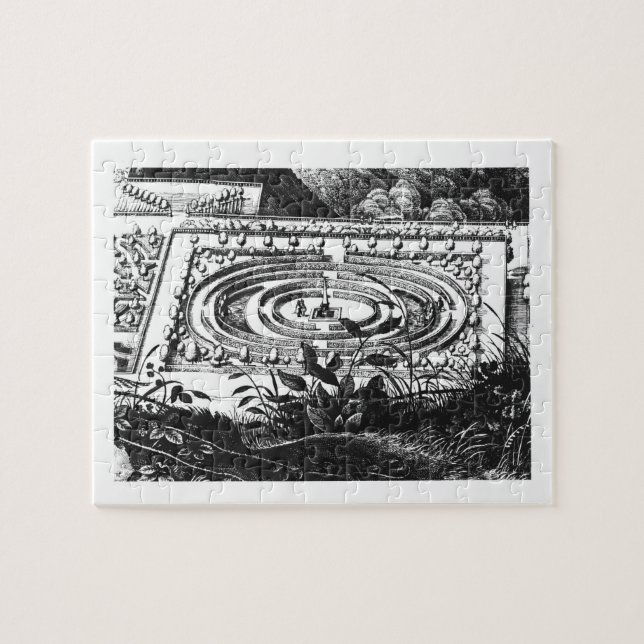 Labyrinth in Heidelberg, Hortus Palatinus (engravi Puzzle (Horizontal)
