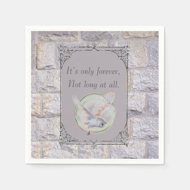 Labyrinth ist nur für immer eine Hochzeitskugel Serviette (Vorderseite)