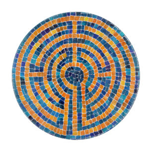 LABYRINTH IV 12" Rundglasschneidebrett Schneidebrett