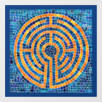LABYRINTH IV 12x12 Fensterheber - Blau