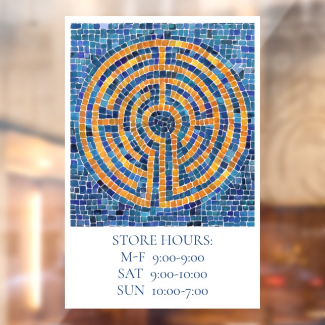 LABYRINTH IV 12x18 Fensterklammer +Text Fensteraufkleber (Blatt 2)