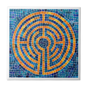 LABYRINTH IV 4.25x4.25 Keramik Tile - weiß Fliese