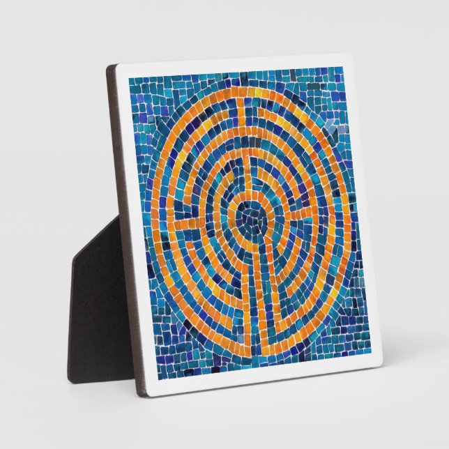LABYRINTH IV 5.25 Square Plaque with Easel - White Fotoplatte (Vorderseite)