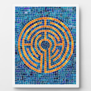 LABYRINTH IV 8x10 Plakette mit Staffelei - Weiß Fotoplatte