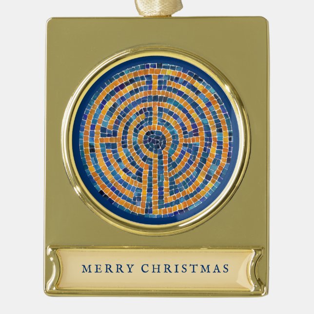 LABYRINTH IV Banner Banner-Ornament Gold (Vorderseite)