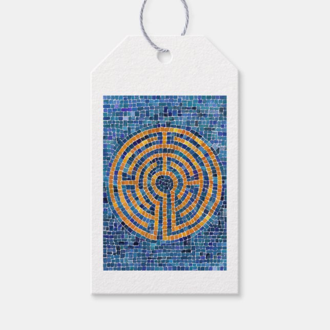 LABYRINTH IV Geschenkanhänger - Weiß (Vorderseite)