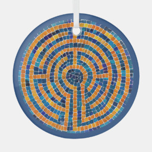 LABYRINTH IV Glaszirkel Ornament Aus Glas