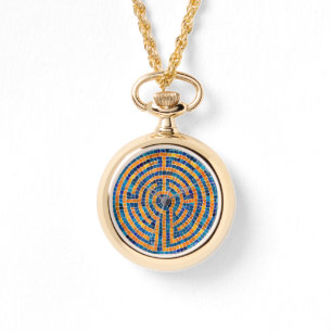 LABYRINTH IV Gold Necklace Watch Armbanduhr