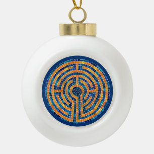 LABYRINTH IV Keramik Ball Ornament
