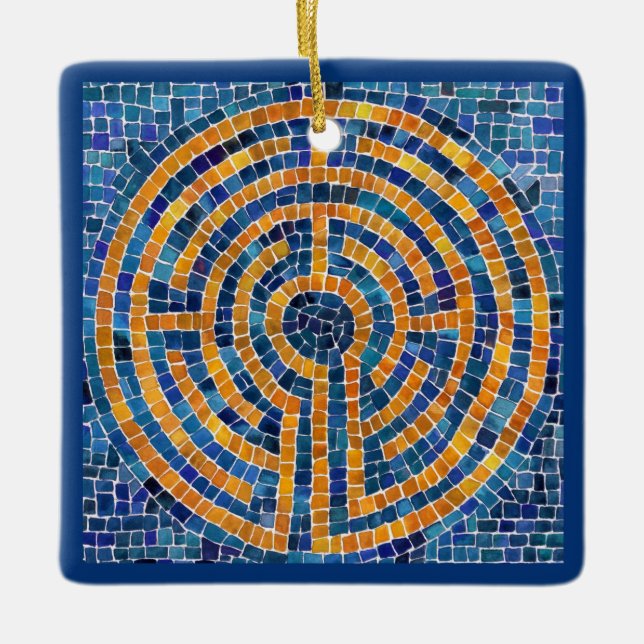 LABYRINTH IV Keramik Keramikornament (Vorderseite)