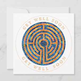 LABYRINTH IV Square Flat Get Well Card Karte