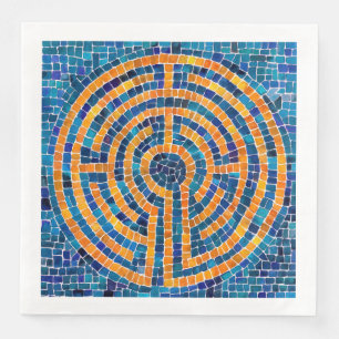 LABYRINTH IV Standard Dinner Paper Napkin - White Serviette