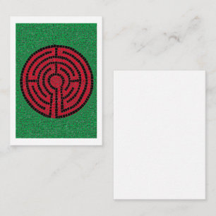LABYRINTH IX 3,5x2,5 Leere Flache Grußkarte Mitteilungskarte