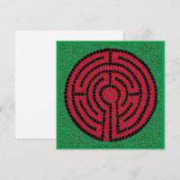 LABYRINTH IX 5,25" leere flache quadratische Karte
