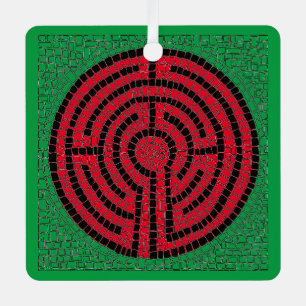 LABYRINTH IX Metall Quadrat Ornament Ornament Aus Metall