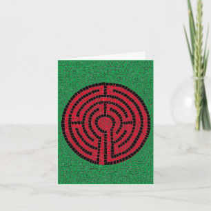 LABYRINTH IX Weihnachts-Grußkarte Feiertagskarte