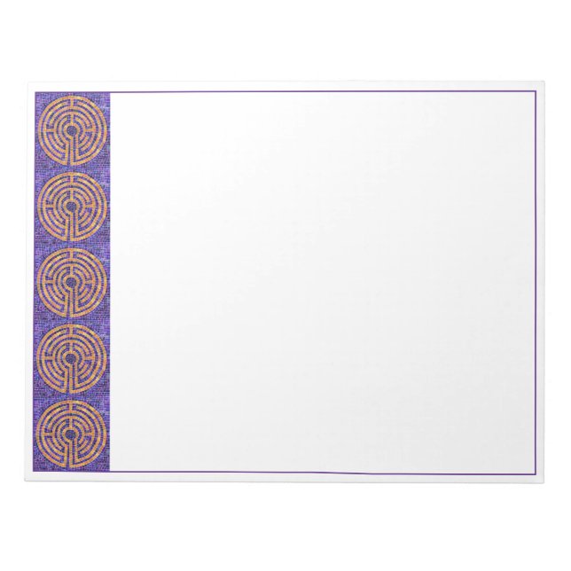 LABYRINTH MOSAIC 11x8.5 Notepad Notizblock (Vorderseite)