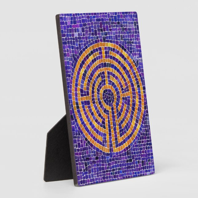 LABYRINTH MOSAIC 12x18 Plaque mit Easel Fotoplatte (Seite)