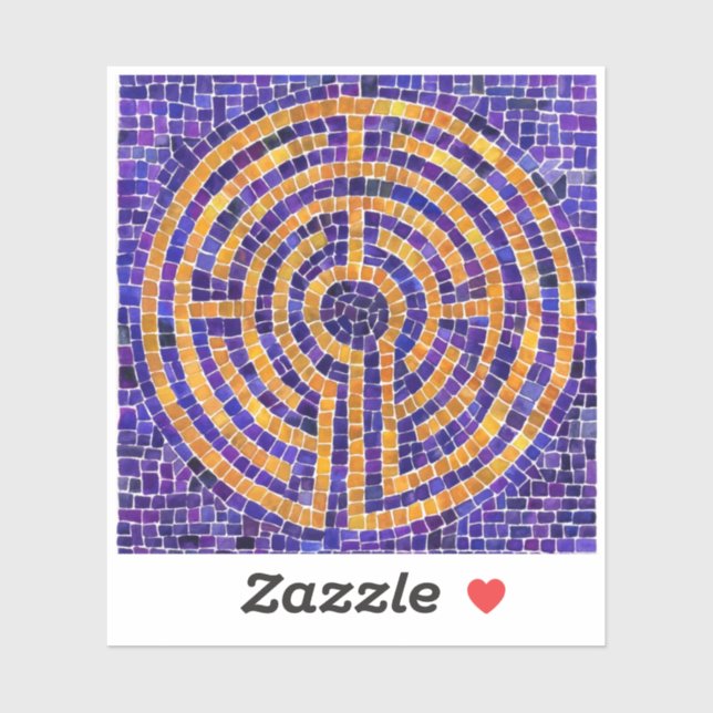 LABYRINTH MOSAIC 3x3 Vinyl Sticker (Blatt)