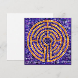 LABYRINTH MOSAIC 5,25" Square Flat Card Karte