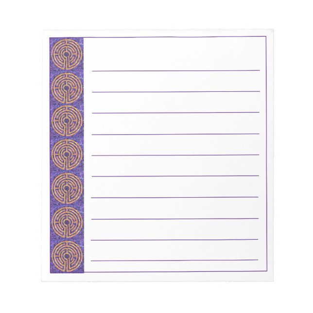 LABYRINTH MOSAIC 5.5x6 Notepad + Linien Notizblock (Vorderseite)