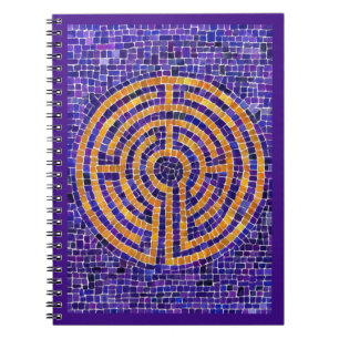LABYRINTH MOSAIC 6.5x8.75 Spiral-Notebook Notizblock