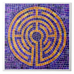 LABYRINTH MOSAIC 6x6 Keramik Tile - Weiß Fliese