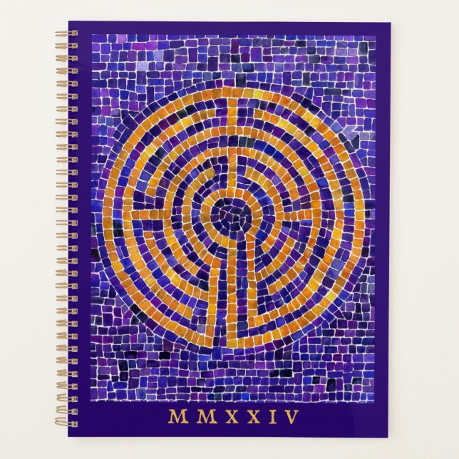 LABYRINTH MOSAIC 8.5x11 Planner + Text Planer (Vorderseite)