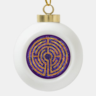 LABYRINTH MOSAIC Keramik Ball Ornament