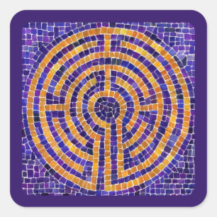 LABYRINTH MOSAIC Kleiner Platz Sticker - Lila