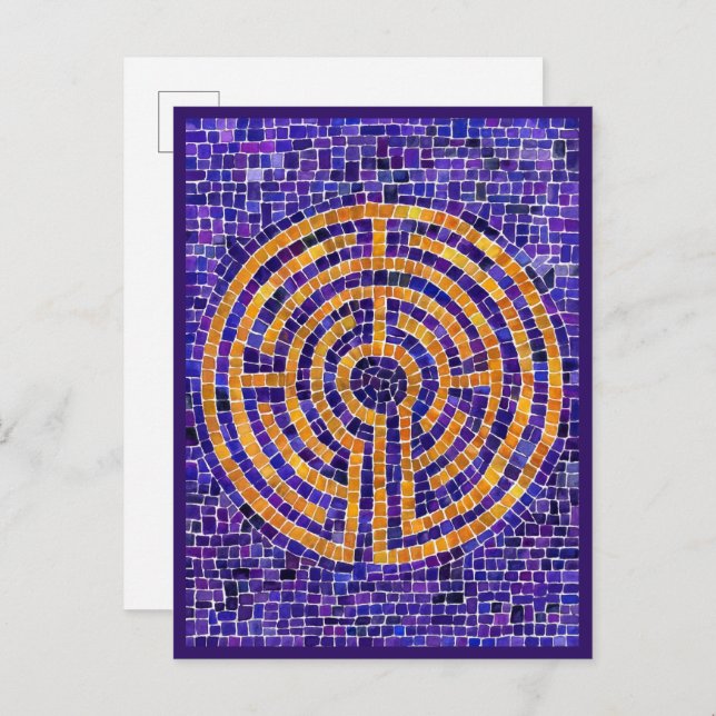 LABYRINTH MOSAIC Postcard Postkarte (Vorne/Hinten)