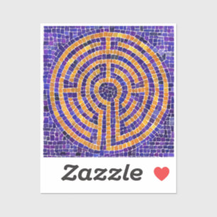 LABYRINTH-MOSAİK 2x2 Vinyl-Aufkleber Aufkleber