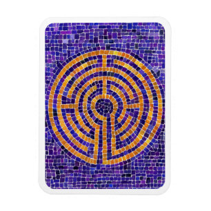 LABYRINTH-MOSAIK 3x4 flexibler Magnet - Weiß