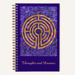 LABYRINTH-MOSAIK 5,5x8,5 Spiralblock Notizbuch