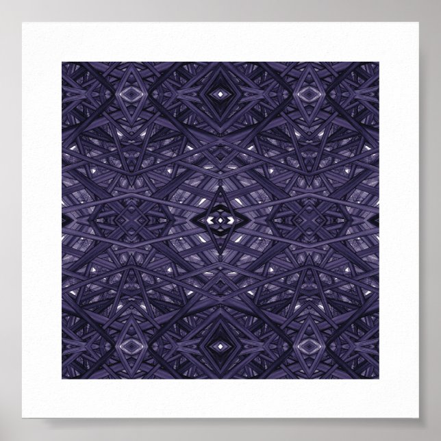 Labyrinth Purpur Abstrakt Alcohol Ink Kunst Poster (Vorne)