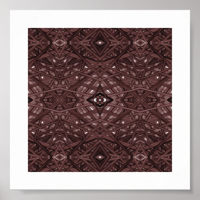 Labyrinth rotes abstraktes Alkohol-Tinten-Kunstwer Poster (Vorne)