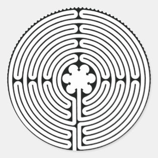Labyrinth Runder Aufkleber