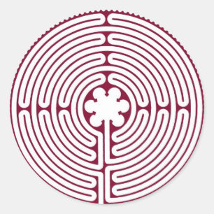 Labyrinth Runder Aufkleber