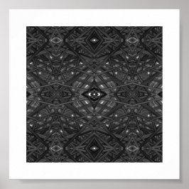 Labyrinth Schwarz Abstrakte Alkoholtinte Kunst Poster