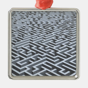 Labyrinth Silbernes Ornament