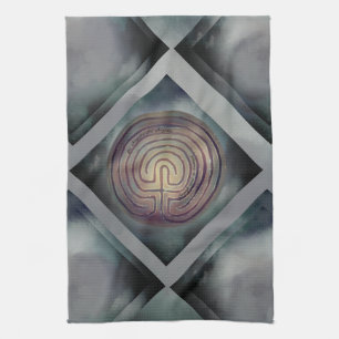 Labyrinth-Symbol Geschirrtuch