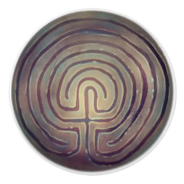 Labyrinth-Symbol Keramikknauf